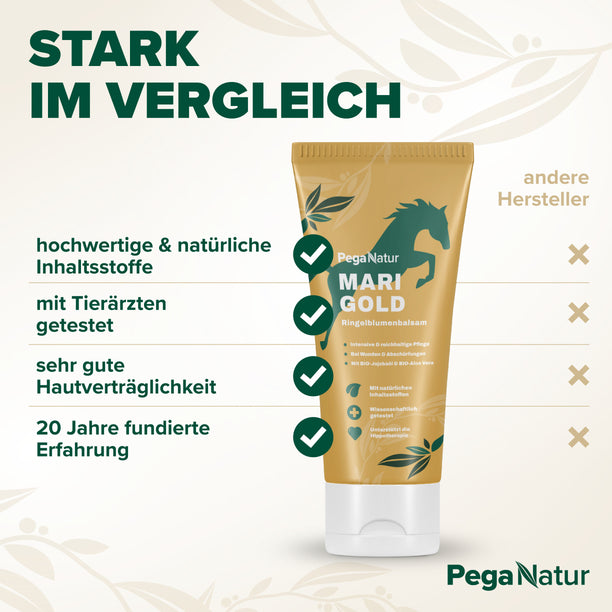 PegaNatur MARIGOLD Ringelblumenbalsam stark im Vergleich