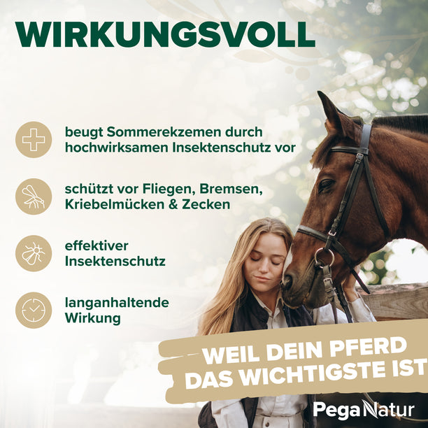 PegaNatur ANTIFLY natürliches Fliegenspray mit Zitronengras und Eukalyptus gegen Fliegen, Kriebelmücken, Bremsen und andere Insekten 