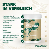 PegaNatur Tonerde COOL mit Essigsäure und natürlichen Kräutern _ stark im Vergleich